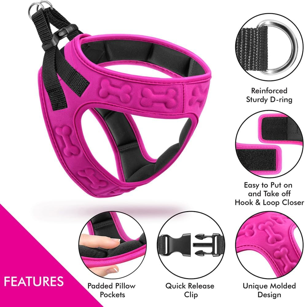 Comfort Fit Dog Harness - Comfortable Puppy Harness & Dog Vest: Adjustable, Soft Padded for Small, Medium Dogs - Easy to Put-On Dog Harness Medium Sized Dog