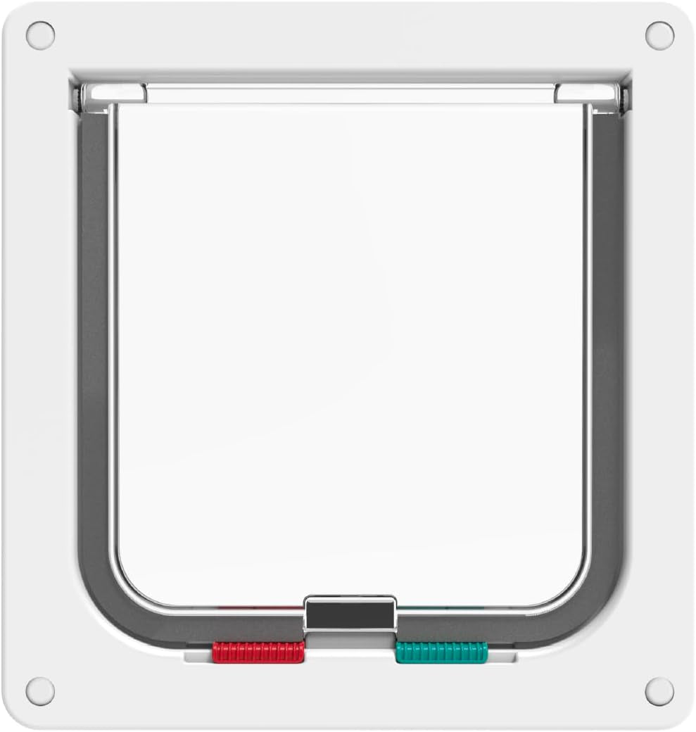 Cat and Small Pet Door, Small, White, Pets up to 11 Lbs