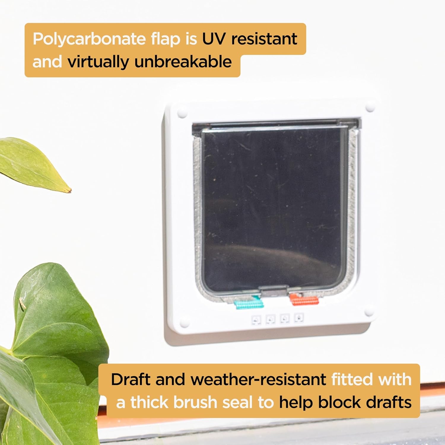 Cat and Small Pet Door, Small, White, Pets up to 11 Lbs